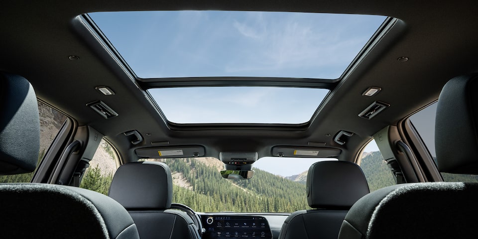 Interior Panoramic Sunroof Inside the 2024 Chevy Traverse 