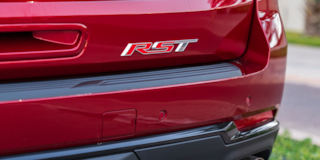 Close-up of RST Badge on 2025 Chevrolet Tahoe SUV