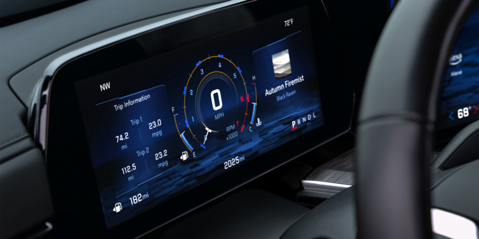 Close-up View of the Odometer on the 2025 Chevrolet Tahoe SUV