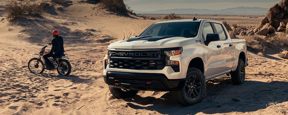 2024 Chevy Silverado Towing on Mountainside Road